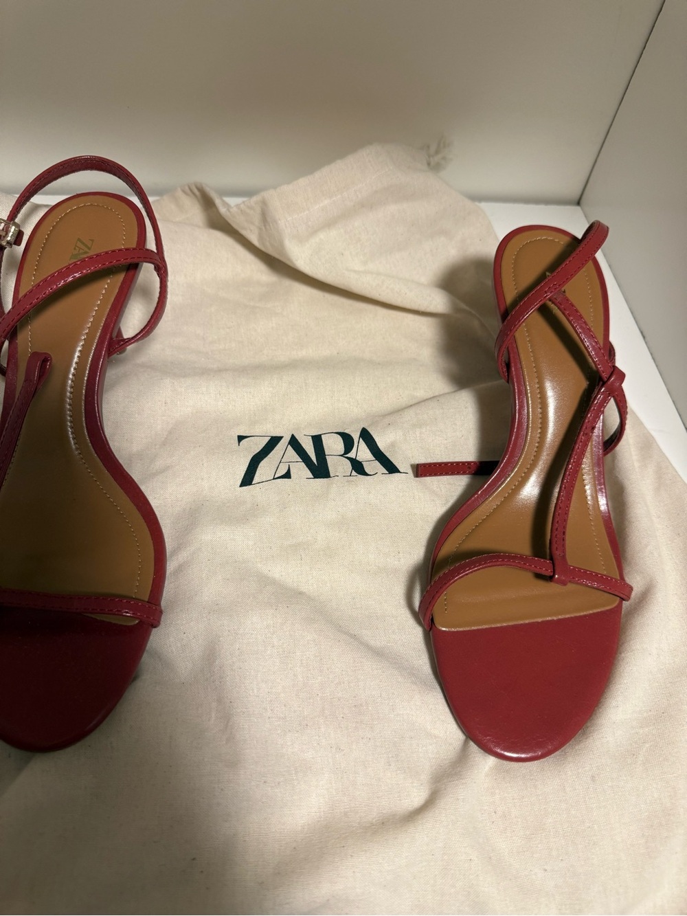 ZARA Shoes, Zara Red Strappy Women's Sandals - Picture 4 of 4